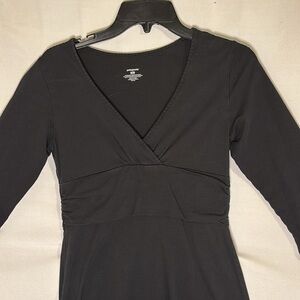 Patagonia Black V-Neck Empire Waist Dress